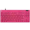 Image de Clavier Gamer - Logitech G PRO X TKL RAPID - Rose - Filaire USB - Rétroéclairage LED