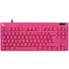 Image de Logitech Pro X Tkl Rapid (FR, Filaire), Clavier, Pink, Rose, Multicolore