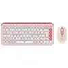 Image de Logitech POP Icon Combo (DE, Sans fil), Clavier, Rose, Blanc