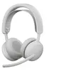 Image de Logitech 2 ES - Micro-casque - sur-oreille - Bluetooth - sans fil, filaire - Suppresseur de bruit actif - USB-C - blanc cassé - Certifié pour Microsoft Teams