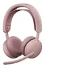 Image de Logitech 2 ES - Micro-casque - sur-oreille - Bluetooth - sans fil, filaire - Suppresseur de bruit actif - USB-C - rose - Certifié pour Microsoft Teams