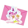 Image de Cartons d'invitation - Licorne x 6