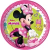 Image de Disney plaques Minnie partie Souris 23 cm 8 pièces rose / vert