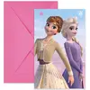 Image de Decorata Party, Carte de voeux + papier à lettres, Invitations Reine Des Neiges (6 pcs)