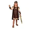 Image de déguisement guerrière romaine fille - 7/8 ans - marron - clown républic 103608