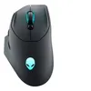 Image de Alienware AW620M - Souris - pour droitiers - optique - 7 boutons - filaire, sans fil - USB, 2.4 GHz - Dark Side of the Moon (Noir) - Pour la vente au détail - boîte