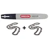 Image de 2 chaînes de tronçonneuse + guide chaîne 38 cm OREGON 578708taille