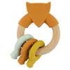 Image de Anneau d'activite en silicone bois - Mr.Fox