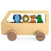 Image de Bus en bois avec 4 animaux