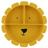 Image de Assiette avec ventouse en silicone et compartiments - Mr. Lion