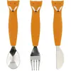 Image de Trixie Baby, Vaisselle + couverts pour enfants, Kinderbesteck mit Silikongriff Fuchs