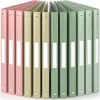 Image de ACROPAQ 12x Classeur A4- 4 Anneaux- Dos 2,5 cm pour 100 feuilles- Étiquettes de Dos- PP- Souple- Résisitants à l'eau- Couleur Terre