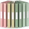 Image de ACROPAQ 8x Classeur A4- 4 Anneaux- Dos 3,5 cm pour 200 feuilles- Étiquettes de Dos- PP- Durable- Résisitants à l'eau- Couleurs Terre