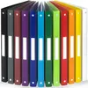 Image de ACROPAQ 12x Classeur A4- 4 Anneaux- Dos 2,5 cm pour 100 feuilles- Étiquettes de Dos- PP- Souple- Résisitants à l'eau- Couleur Nature