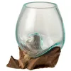 Image de Vase Déco sur Pied "Gamal" 13cm Transparent