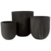 Image de Set de 3 vases céramique noire Ocel