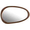 Image de Miroir Mural en Bois Irrégulier 83cm Marron