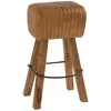 Image de Tabouret gym cuir camel naturel Xavier hauteur d'assise 75 cm