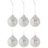 Image de Lot de 6 Boules de Noël "Étoiles" 8cm Argent