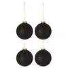 Image de Lot de 4 Boules de Noël "Étoiles" 10cm Noir