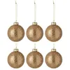 Image de Lot de 6 Boules de Noël "Étoiles" 8cm Bronze
