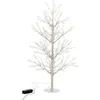 Image de Statuette Déco à Led Arbre Nu Perles 125cm Blanc