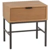 Image de Table d'appoint 1 tiroir bois clair Margot L 47.5 cm