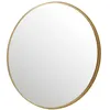 Image de Miroir Mural Rond Design "Bord Métal" 110cm Or