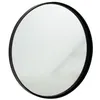 Image de Miroir Mural Rond Design "Bord Métal" 60cm Noir