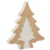 Image de Sapin de Noël à Poser "Puzzle" 30cm Blanc & Naturel