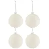Image de Lot de 4 Boules de Noël "Enneigée" 12cm Blanc