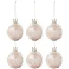 Image de Lot de 6 Boules de Noël "Couronne" 8cm Rose