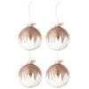 Image de Lot de 4 Boules de Noël "Paillettes" 12cm Rose