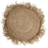 Image de Coussin Déco en Raphia "Jeff" 40cm Naturel
