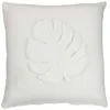 Image de Coussin Déco "Feuilles" 43x43cm Blanc
