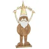 Image de Père Noël Déco "Ho Ho Ho" 60cm Naturel & Or