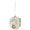 Image de Boule de Noël "Téléphérique" 20cm Blanc & Or