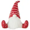 Image de Statuette Déco "Père Noël Assis" 19cm Rouge & Blanc