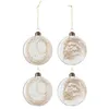 Image de Lot de 4 Boules de Noël "Pampas" 10cm Transparent