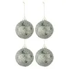 Image de Lot de 4 Boules de Noël "Pierres" 10cm Gris & Vert