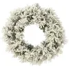 Image de Couronne de Noël Led "Enneigée" 44cm Vert & Blanc