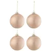 Image de Lot de 4 Boules de Noël "Verre Mat" 12cm Rose Clair