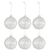 Image de Lot de 6 Boules de Noël Sequins 8cm Argent