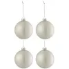 Image de Lot de 4 Boules de Noël "Verre Épais" 10cm Argent