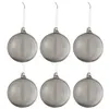 Image de Lot de 6 Boules de Noël "Verre Épais" 8cm Gris