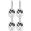 Image de Lot de 4 Boules de Noël "Fleurs Séchées II" 16cm Noir