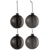 Image de Lot de 4 Boules de Noël "Verre Épais" 10cm Noir