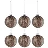 Image de Lot de 6 Boules de Noël "Tâche Brillante" 8cm Gris