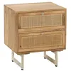 Image de Table de Chevet en Bois "Weaving" 55cm Naturel