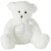 Image de Peluche Enfant "Ourson Noeud" 24cm Blanc